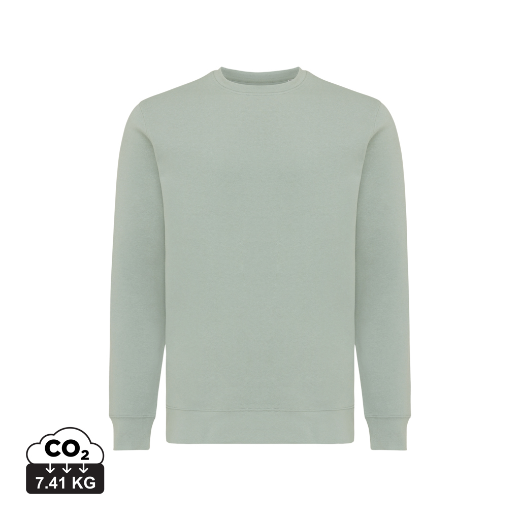Sweater publicitaire unisexe à col rond coton bio Etosha Iqoniq Iceberg green